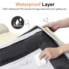 NANUYA dog bed non-slip bottom keeps it stable during naps and play