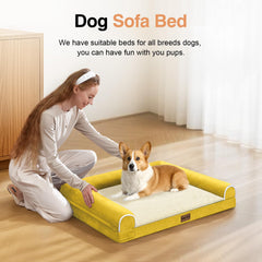 NANUYA dog bed with removable cover for easy machine washing
