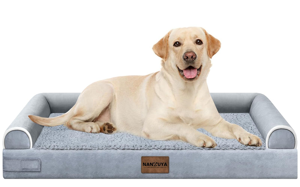NANUYA large dog bed with egg-crate foam for joint support and comfort