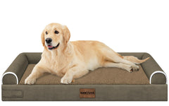 NANUYA large dog bed foam demonstrates supportive egg-crate foam for joint comfort.