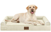 NANUYA large dog bed showing orthopedic egg crate foam for joint support