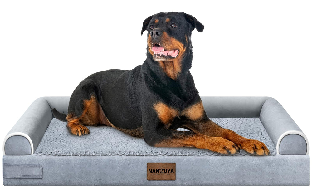 NANUYA large dog bed orthopedic foam closeup highlights joint-supporting comfort.