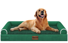 NANUYA large dog bed top view highlighting orthopedic foam for supportive rest
