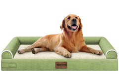 NANUYA orthopedic dog bed top view shows supportive foam core for joints