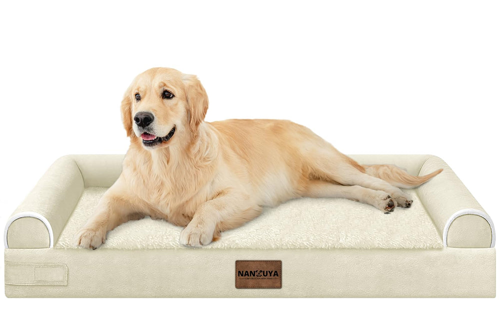 NANUYA large dog bed with orthopedic foam offers joint-supporting comfort