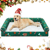 NANUYA large orthopedic dog bed in green with joint-supportive foam