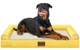 NANUYA large dog bed velvet surface close-up demonstrates plush comfort for naps.