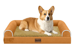 NANUYA orthopedic dog bed with egg crate foam supports joints for restful sleep