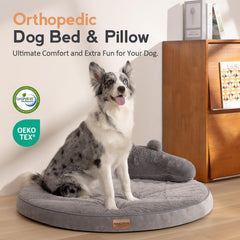 NANUYA orthopedic dog mattress supports joints for comfortable resting.