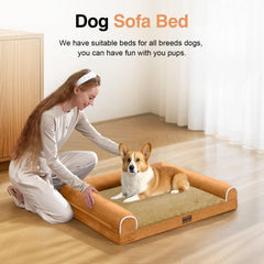NANUYA small-dog-bed-bolster-side shows cozy three-sided support.