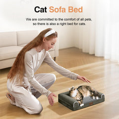 NANUYA bed with three-sided bolster providing secure head and neck support.