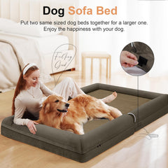 NANUYA dog bed with removable waterproof cover for easy cleaning