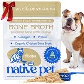 Native Pet bone broth powder bowl served enhances meal appeal and hydration.
