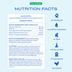Native Pet Dog Allergy Chews seasonal-support blend aids outdoor enjoyment