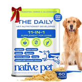 Native Pet dog vitamins scoop closeup highlighting high-potency actives for daily wellness