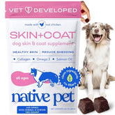 Native Pet Omega Skin Coat Chews packaging for easy daily use