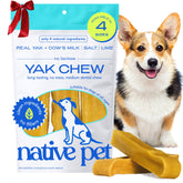 Native Pet yak cheese Himalayan dog chews pack closeup for long-lasting dental enrichment.