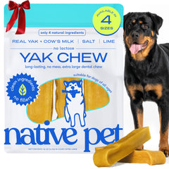 Native Pet Yak Cheese Himalayan Dog Chews XL Pack—long-lasting chew for aggressive chewers.