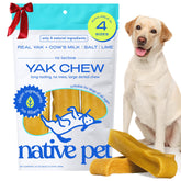 Native Pet Yak Cheese Himalayan dog chews 3-pack packaging for large breeds.