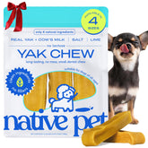 Native Pet Yak Chews teething close-up for puppy relief and safe chewing.