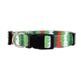 Native Pup Christmas dog collar Santa pattern on durable strap for holiday photos