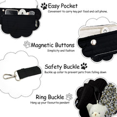 NATUYA magnetic buckle seals the bag mouth for quick, secure access.