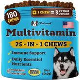 Natural Dog Company 25-in-1 multivitamin dog chews front packaging boosts daily wellness