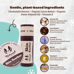 Natural Dog Company Skin Soother Balm Stick applied to a dog's paw for convenient relief.