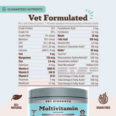 Natural Dog Company Vet Strength probiotics illustrating gut health support for digestion.