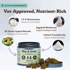 Natural Dog Company Vet Strength soft chews close-up ideal for daily joint support