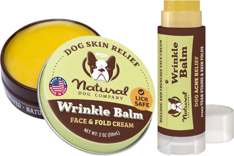 Natural Dog Company wrinkle balm bundle packaging for convenient at-home dog skin care.