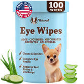 Natural Dog Eye Wipes: paquete de 100 unidades para cuidado portátil de ojos de perros.