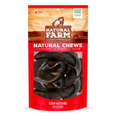 Natural Farm Cow Hooves 12-pack odor-free, ideal for training rewards.