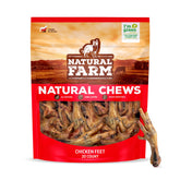 Natural Farm packaging shows eco-friendly design for sustainable dog treats.