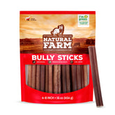 Natural Farm Odor-Free Bully Sticks 4-8 inch package view ideal for training rewards.