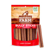 Natural Farm Odor Free Bully Sticks 4-inch 10-pack offer a long-lasting chew for small and medium dogs
