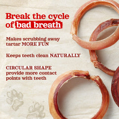 Natural Farm Odor Free Bully Sticks Ring pack ten for crate training and daily rewards.