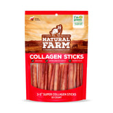 Natural Farm odor-free super collagen dog chews pack reduces odor and invites longer chewing sessions.