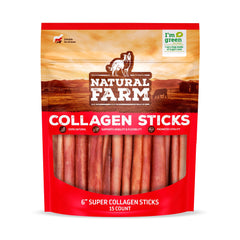 Natural Farm Odor-Free Super Collagen Dog Chews pack highlights protein-rich treats for dogs