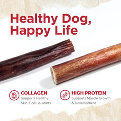 Natural Farm Power Bully Sticks dual-texture chew close-up.