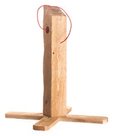 Natural Scratch 24 cedar post front view showing a stable base for vigorous scratching