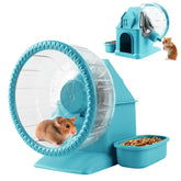 Nature Ann 4-in-1 silent hamster wheel blue front view for quiet nighttime exercise