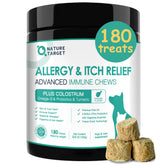 Nature Target dog allergy chews packaging - convenient allergy relief for daily use.