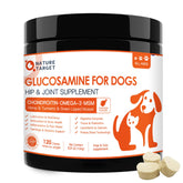 Nature Target glucosamina para perros, articulaciones crujientes con pollo, potencia movilidad
