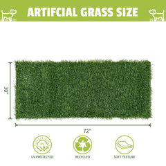 Naturei grass pad outdoor patio scene highlights easy cleaning and drainage after outdoor use.