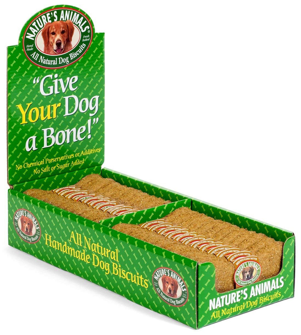 Nature's Animals Original Bakery Biscuits packaging demonstrates all-natural branding.