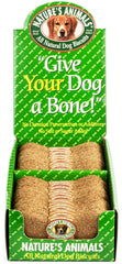 Nature's Animals Original Bakery Biscuits ingredient lineup highlights whole wheat flour and peanut butter.