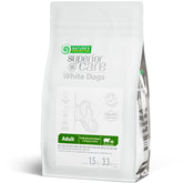 Nature's Protection bag-front for small-breed lamb-and-rice formula with tear-stain support