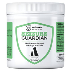 Nature's Pure Edge calming blend bottle front; supports pet relaxation during travel and storms.