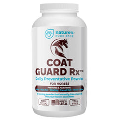 Nature's Pure Edge Coat Guard Rx bottle front for daily coat care and itch relief